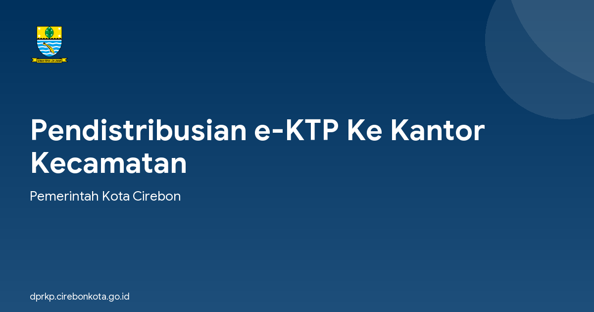 Pendistribusian e-KTP Ke Kantor Kecamatan