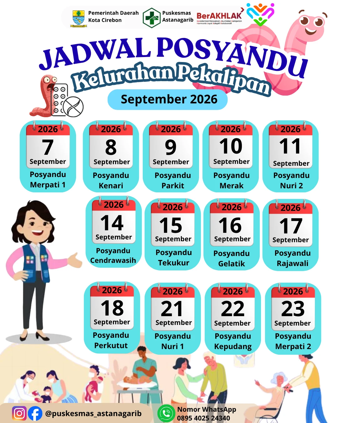 Jadwal Posyandu Kelurahan Pekalipan