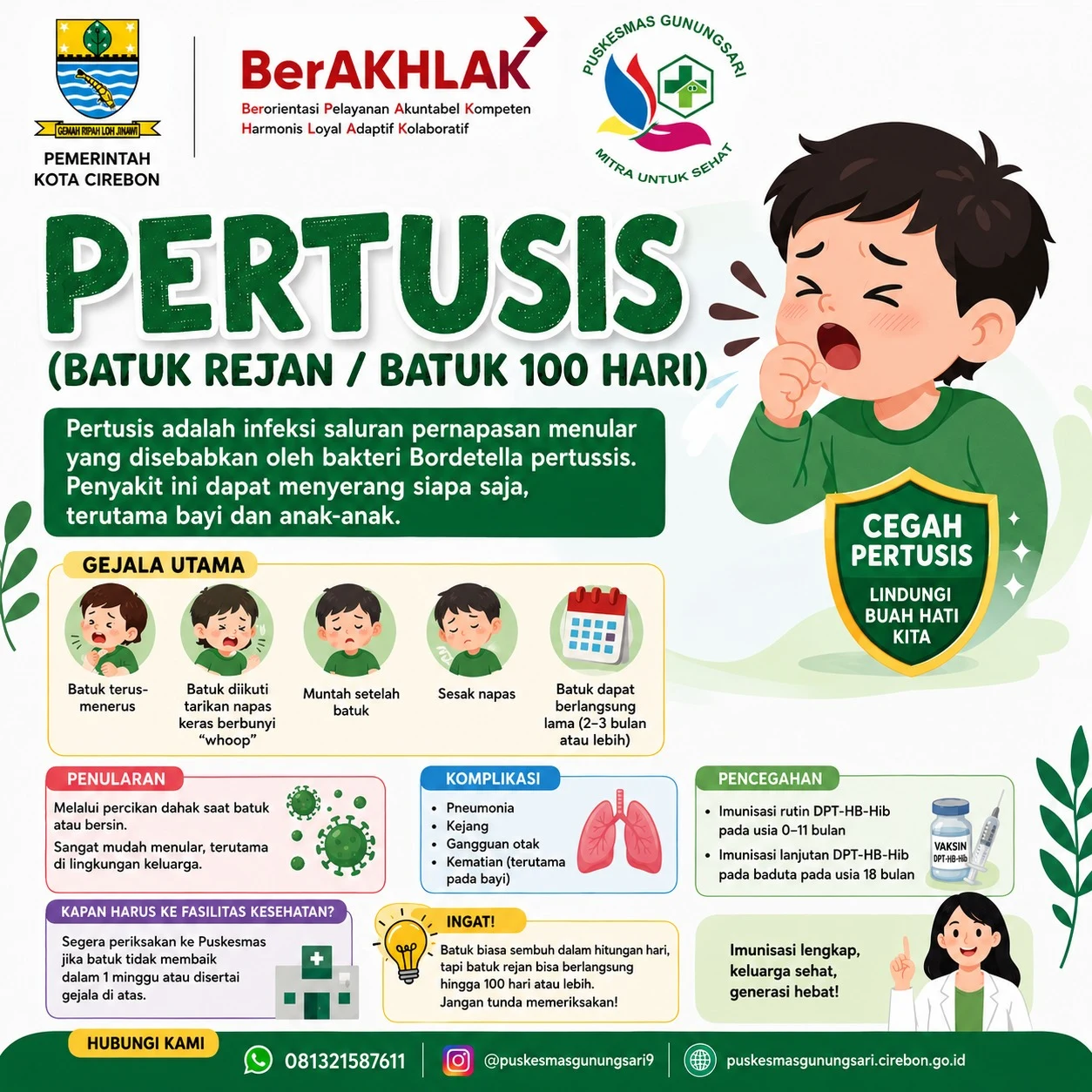 WASPADA PERTUSIS (BATUK REJAN / BATUK 100 HARI)