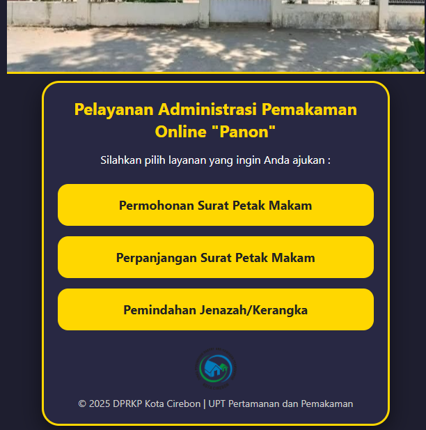Pelayanan Administrasi Pemakaman Online "Panon"